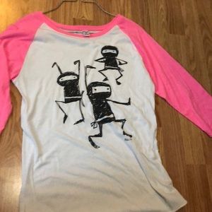 Baseball style graphic tee